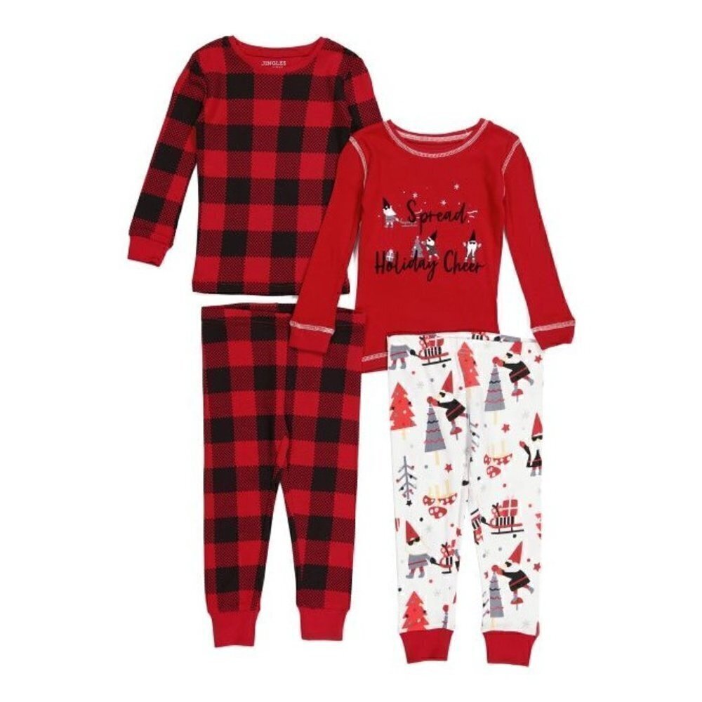 JINGLES & JOY Infant Boy 2pc Tight Fit Holiday Cheer Pajama Set Size 24M